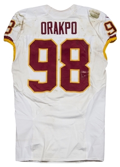 2013 Brian Orakpo Game Used and Photo Matched Washington Redskins Jersey 9/15/13 vs. Packers (Redskins and MeiGray)